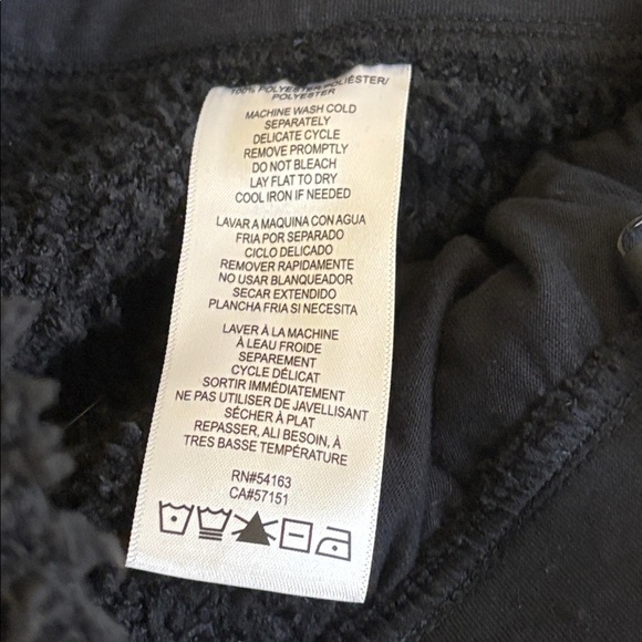 Calvin Klein Performance | NWT Black Shaggy Knit Sherpa Teddy Pull-On Joggers M - Picture 15 of 16
